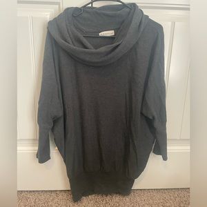 Oversized cowl neck women’s gray sweater.  Size L